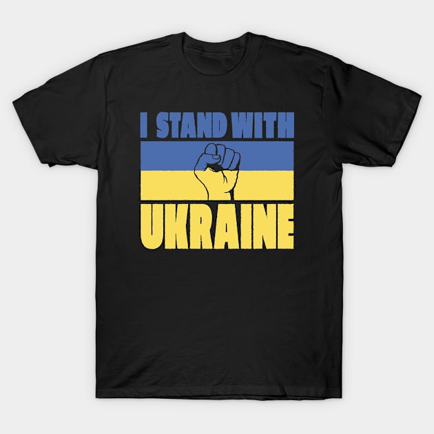 Stand with ukraine flag T-Shirt by Teeium